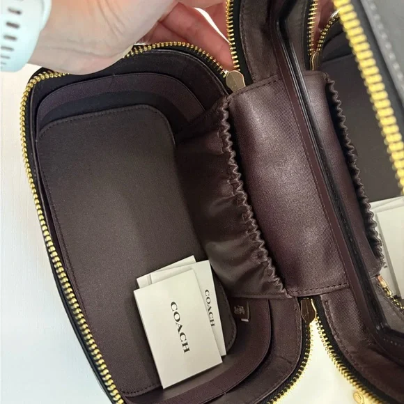 Coach Black Cosmetic Case - Picture 4 of 5